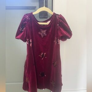 Cat & Jack Burgundy Velvet Dress